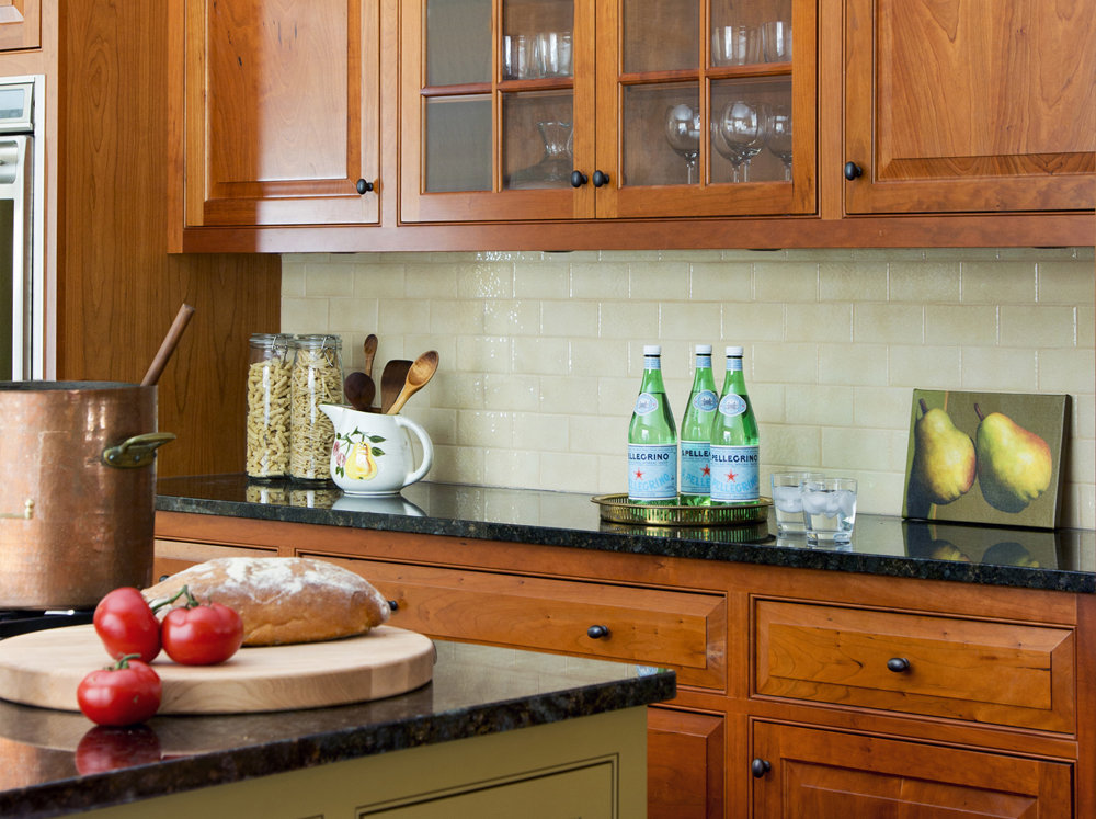 subway tile kitchen backsplash by Elizabeth Swartz Interiors