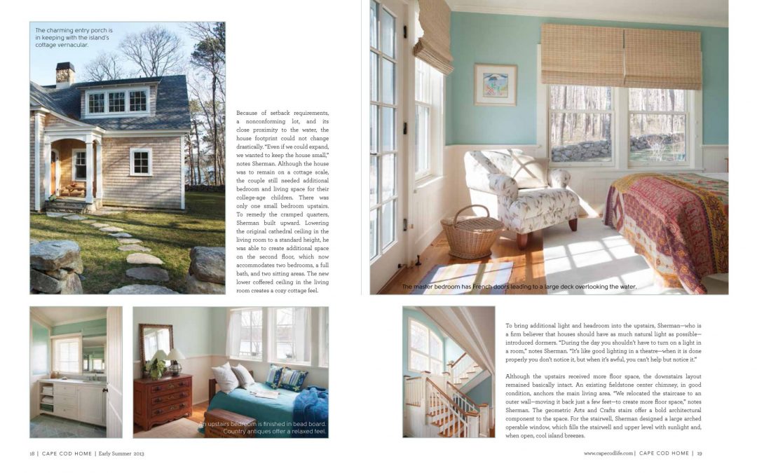 Third and Fourth pages of article in Cape Cod Home called "Cottage Charms" featuring interior design by Boston Interior Designer Elizabeth Swartz Interiors.