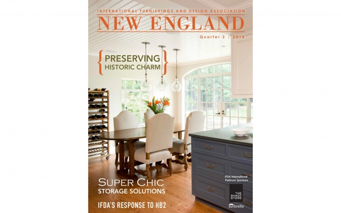 International Furnishings and Design includes an article featuring storage solutions by Boston interior designer Elizabeth Swartz Interiors.