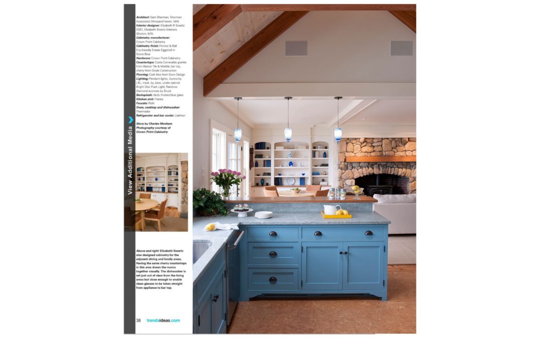 Fifth and sixth pages of Kitchen Trends Magazine Article "Petite Charms" featuring interior design by Boston Interior Designer Elizabeth Swartz Interiors.