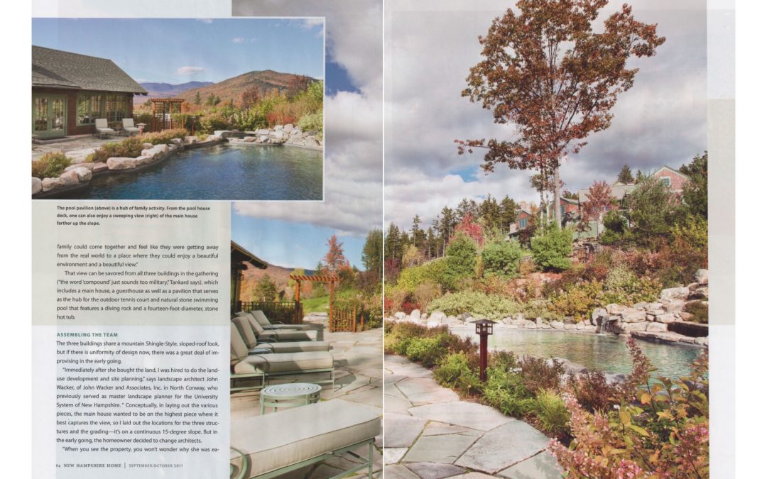 Fifth and sixth pages of New Hampshire Home Magazine Article "An Extraordinary Home for and Extraordinary Site" featuring interior design by Boston interior designer Elizabeth Swartz Interiors.