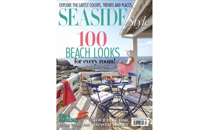 Seaside Style Magazine featuring the island inspired color palette of a Martha's Vineyard home designed by Boston interior designer Elizabeth Swartz Interiors.