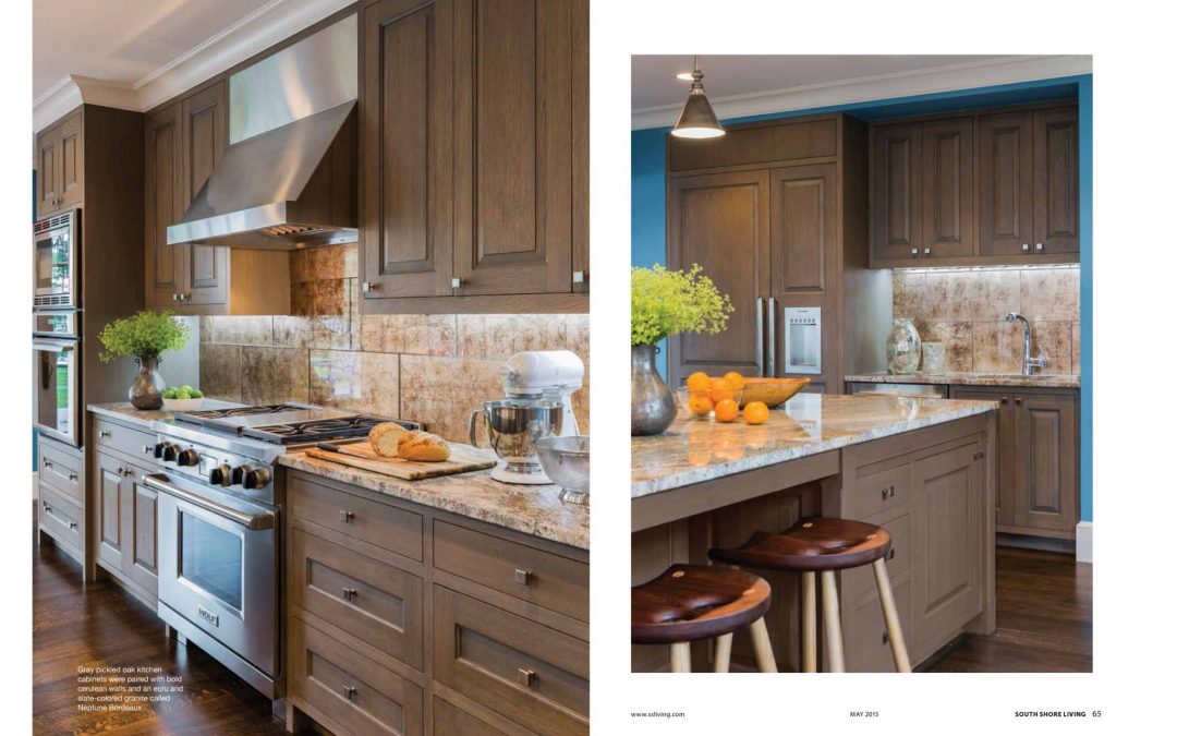 Seventh and eighth pages of South Shore Living Magazine Article "All Things Bright and Beautiful" featuring interior design by Boston Interior Designer Elizabeth Swartz Interiors.